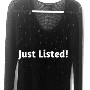 Francesca Rose loose knit beaded sweater